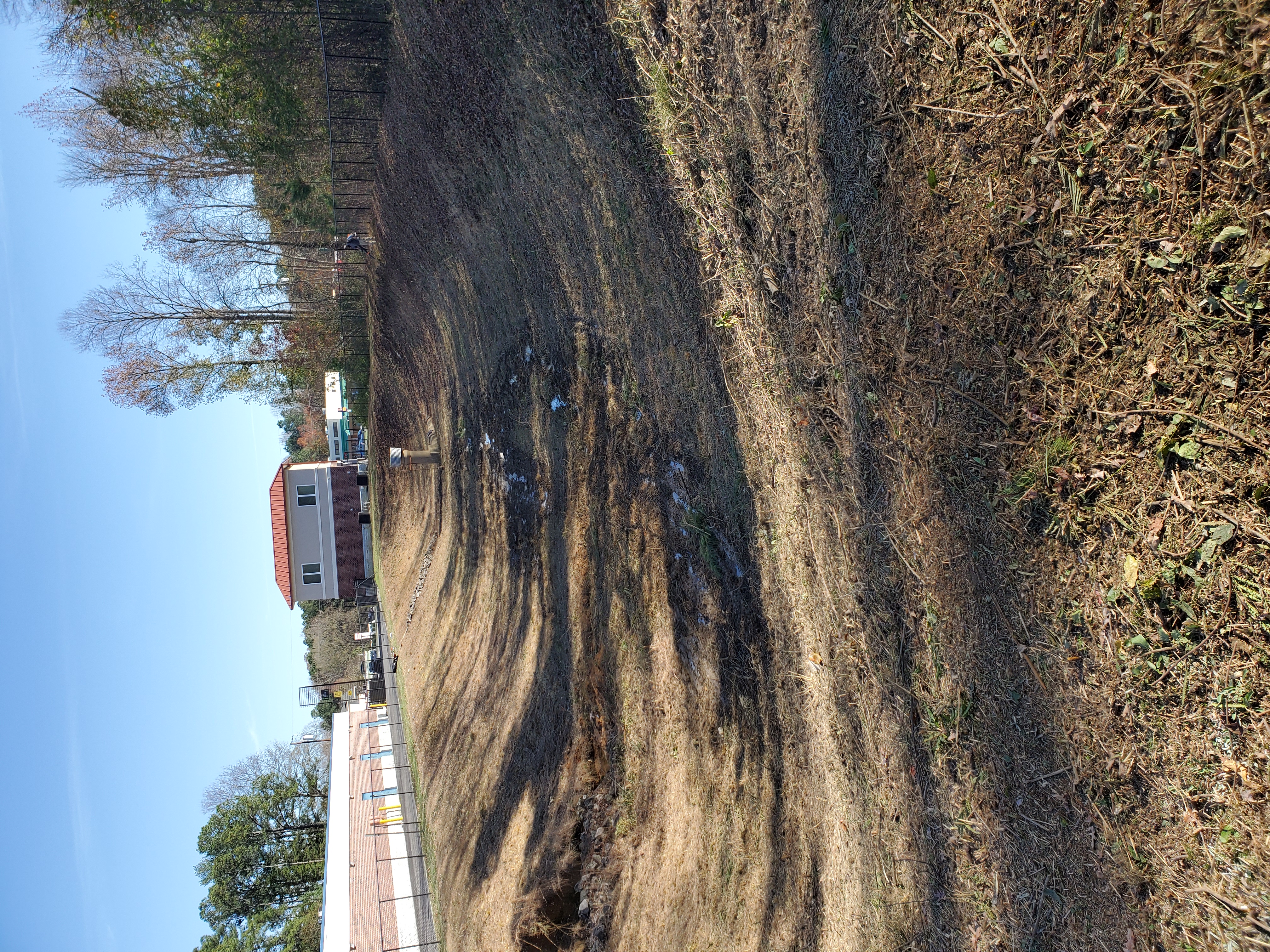 Cleared and restored stormwater facility after professional maintenance by Skyline Stormwater